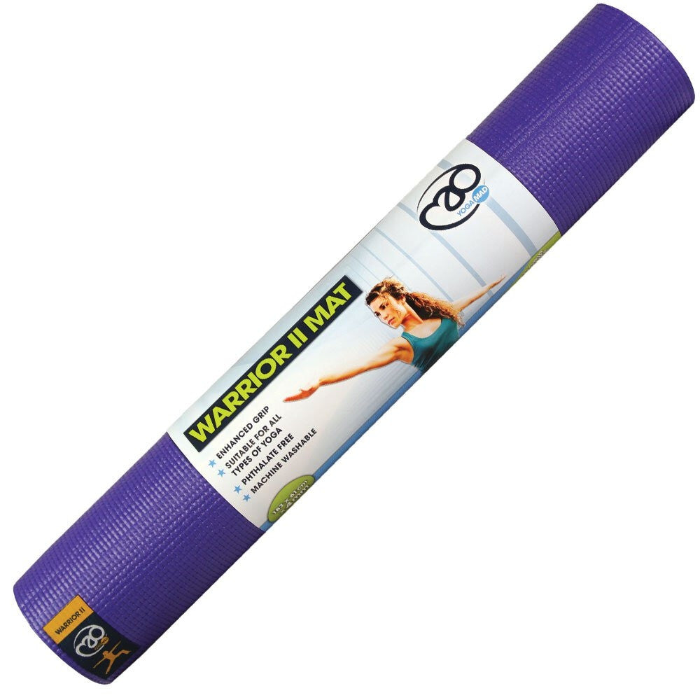 YOGA-MAD WARRIOR II PLUS YOGA MAT - PURPLE (6mm)