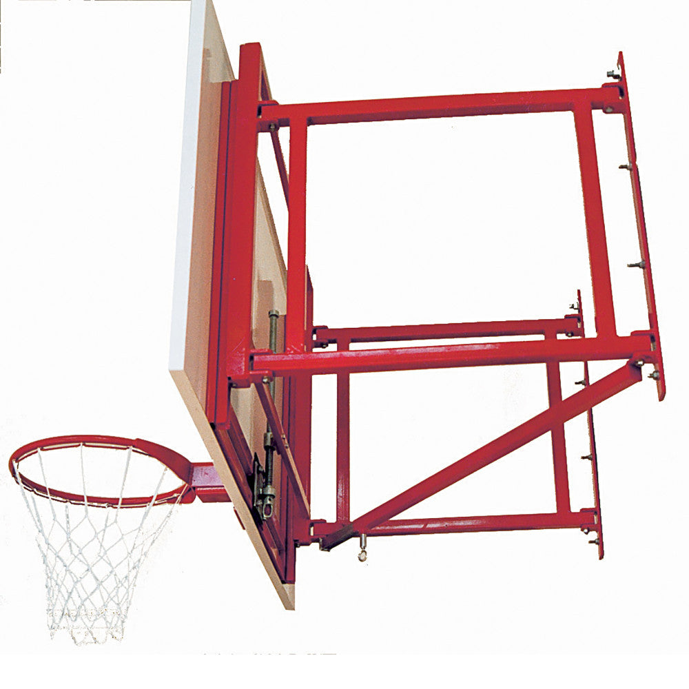 SURE SHOT HEAVY DUTY FOLDING WALL MOUNT BASKETBALL HOOP SYSTEM