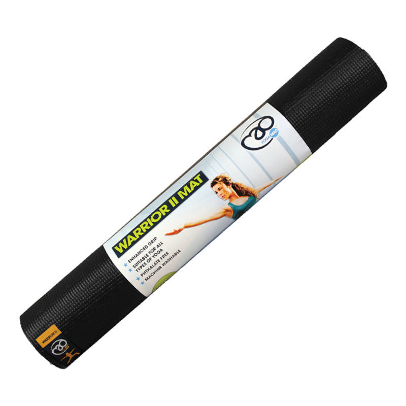 YOGA-MAD WARRIOR II YOGA MAT - BLACK(4mm)