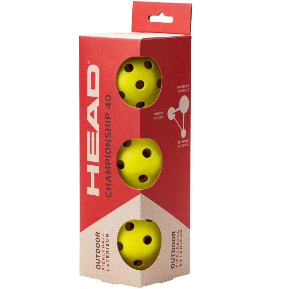 HEAD CHAMPIONSHIP 40 OUTDOOR PICKLEBALL BALL