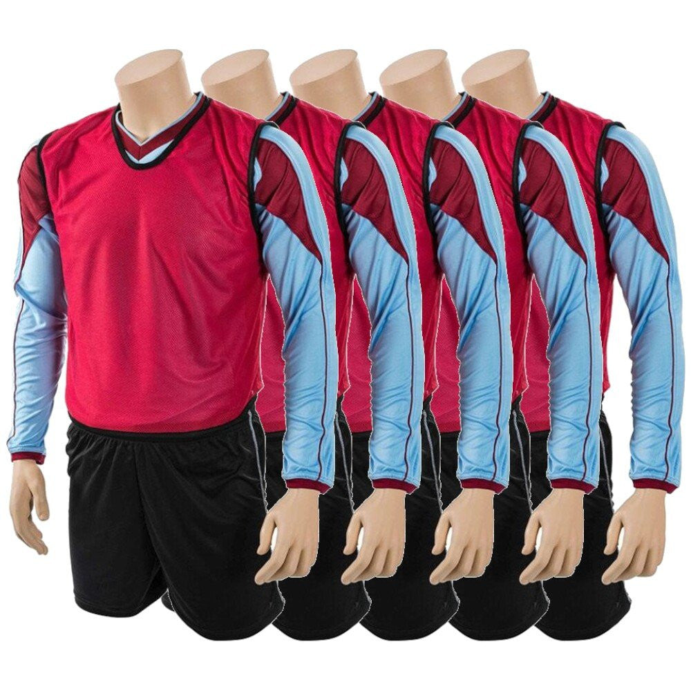 ADULT SOCIAL BASKETBALL BIB PACK - RED (5)