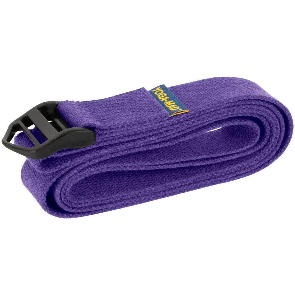 YOGA-MAD ORGANIC COTTON CINCH YOGA BELT - PURPLE (2.5m)
