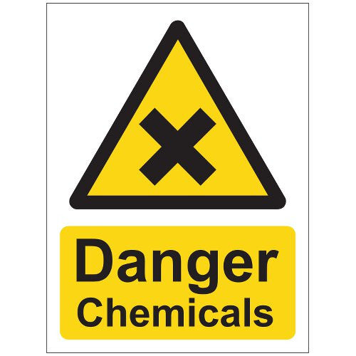 DANGER CHEMICALS SIGN (150 x 200mm)