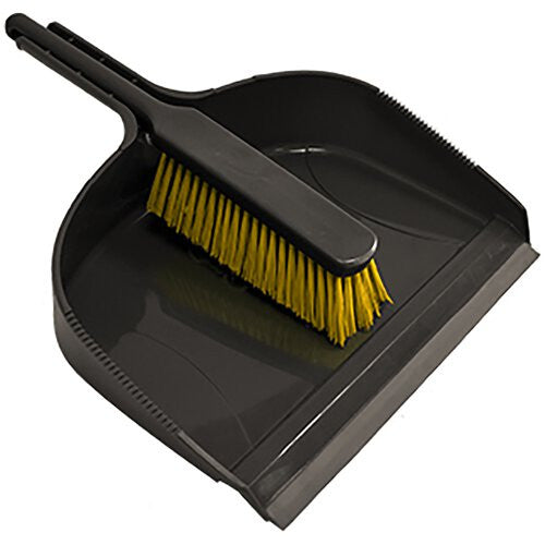 JUMBO DUSTPAN & STIFF BANISTER BRUSH