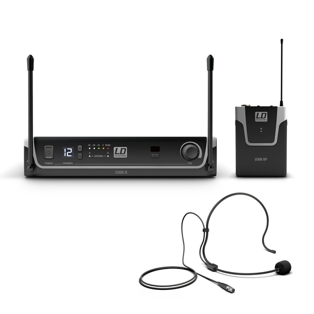 UHF WIRELESS HEADSET MICROPHONE SYSTEM U308 BPH