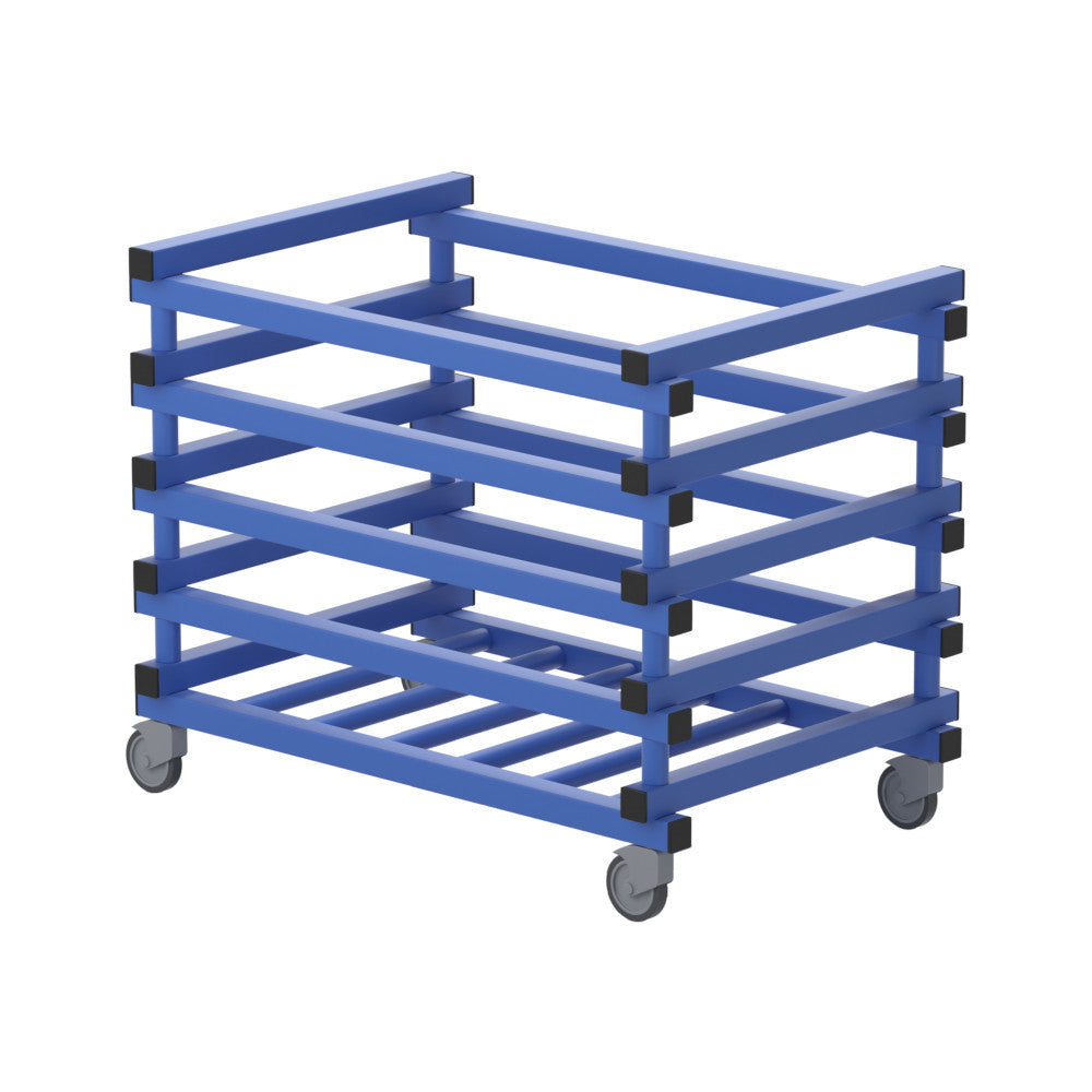 VENDIPLAS MOBILE OPEN TOP STORAGE CAGE - BLUE (SMALL)
