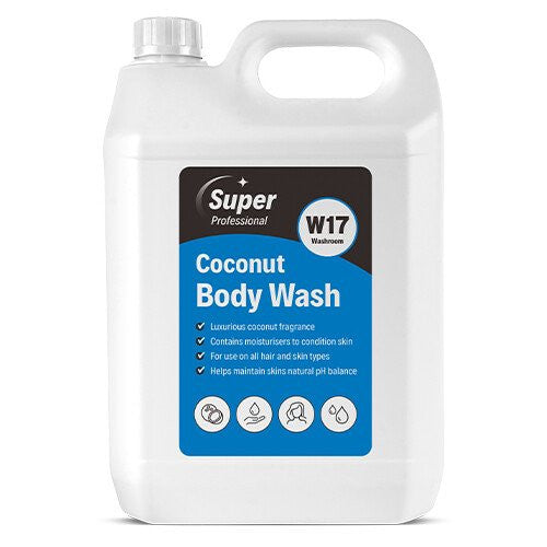 MIRIUS SUPER PROFESSIONAL W17 BODY WASH & HAIR SHAMPOO - COCONUT (5L)