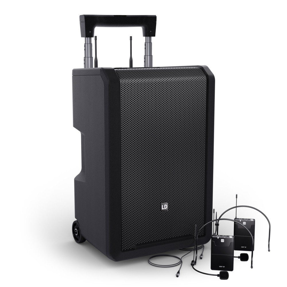 ANNY 10 PORTABLE BLUETOOTH PA SPEAKER & DUAL HEADSET MICROPHONES