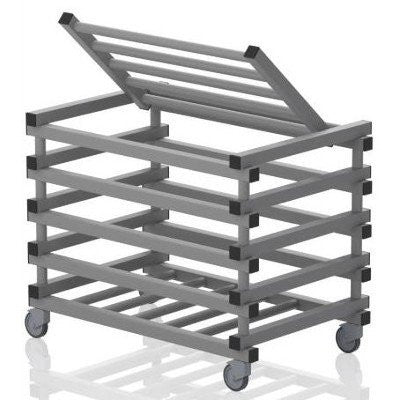 VENDIPLAS MOBILE LID TOP STORAGE CAGE - GREY (SMALL)