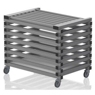 VENDIPLAS MOBILE LID TOP STORAGE TROLLEY - GREY (SMALL)
