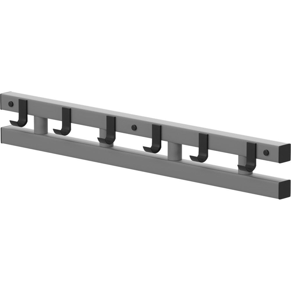 VENDIPLAS WALL-MOUNTED COAT/TOWEL HANGER STRIP - GREY