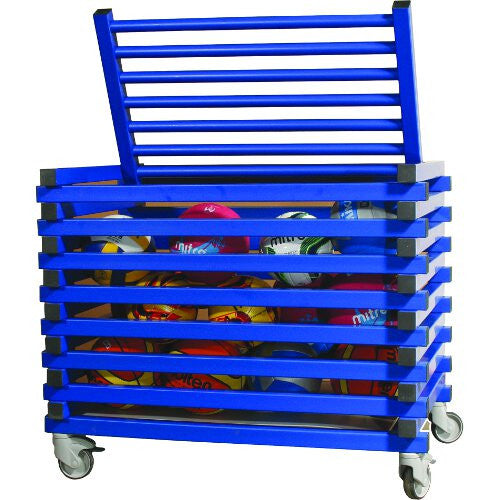 VENDIPLAS MOBILE LID TOP STORAGE TROLLEY - BLUE (SMALL)