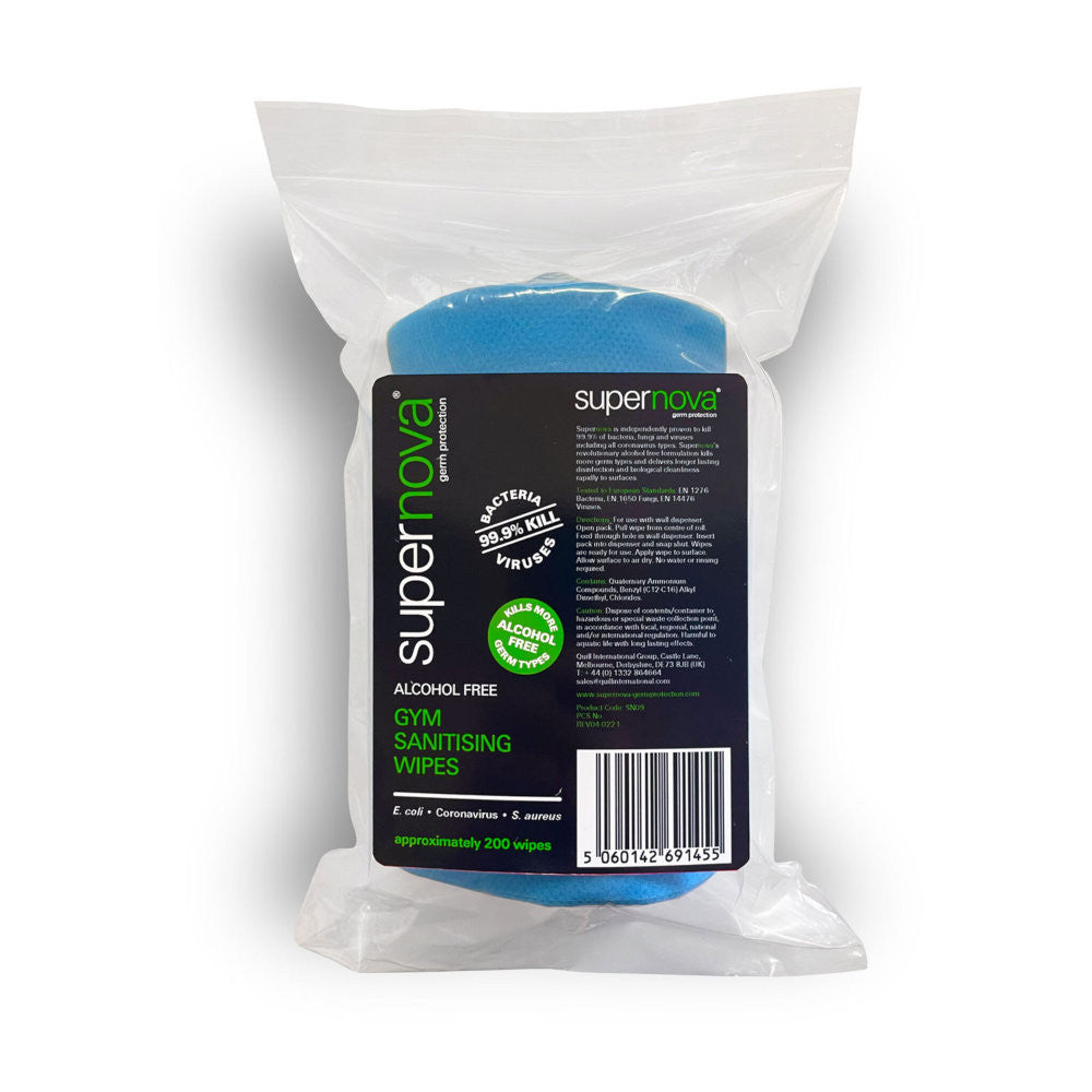 SUPERNOVA ALCOHOL-FREE GYM SANITISING WIPES