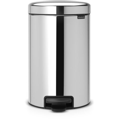 BRABANTIA SILENT CLOSE PEDAL BIN - BRILLIANT STEEL (12L)