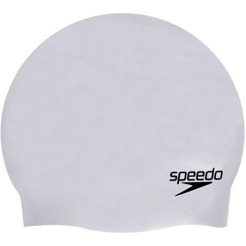 SPEEDO MOULDED SILICONE SWIM CAP - CHROME