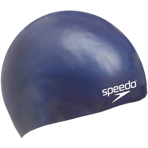 SPEEDO JUNIOR MOULDED SILICONE SWIM CAPS - NAVY