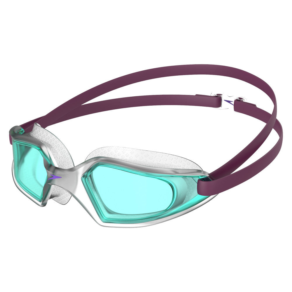 SPEEDO HYDROPULSE JUNIOR GOGGLES - PLUM/CLEAR/BLUE