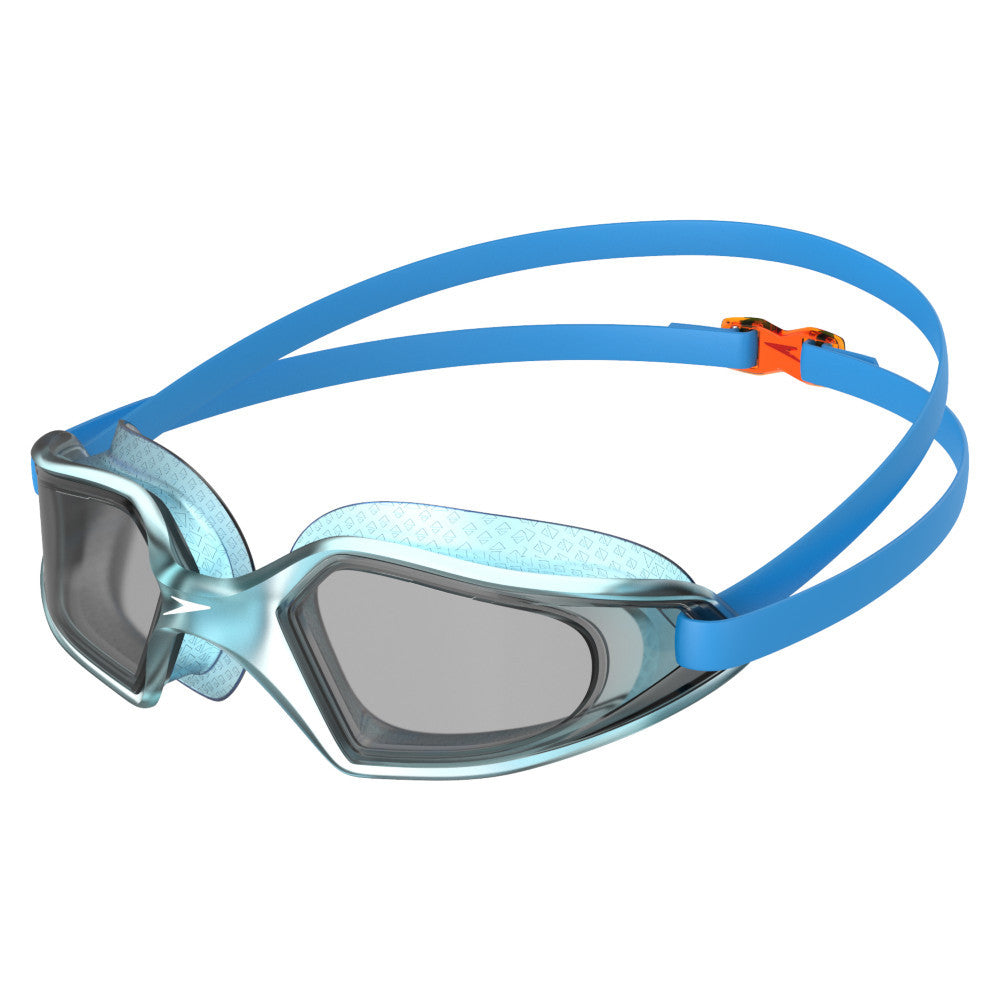 SPEEDO HYDROPULSE JUNIOR GOGGLES - POOL BLUE/CHILLI BLUE/SMOKE