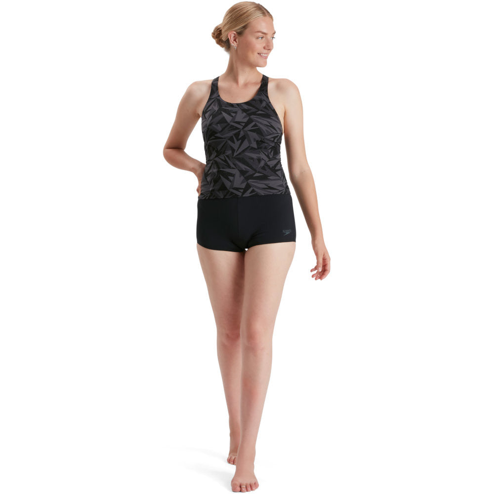 SPEEDO ECO ENDURANCE+ HYPERBOOM TANKINI - BLACK/GREY