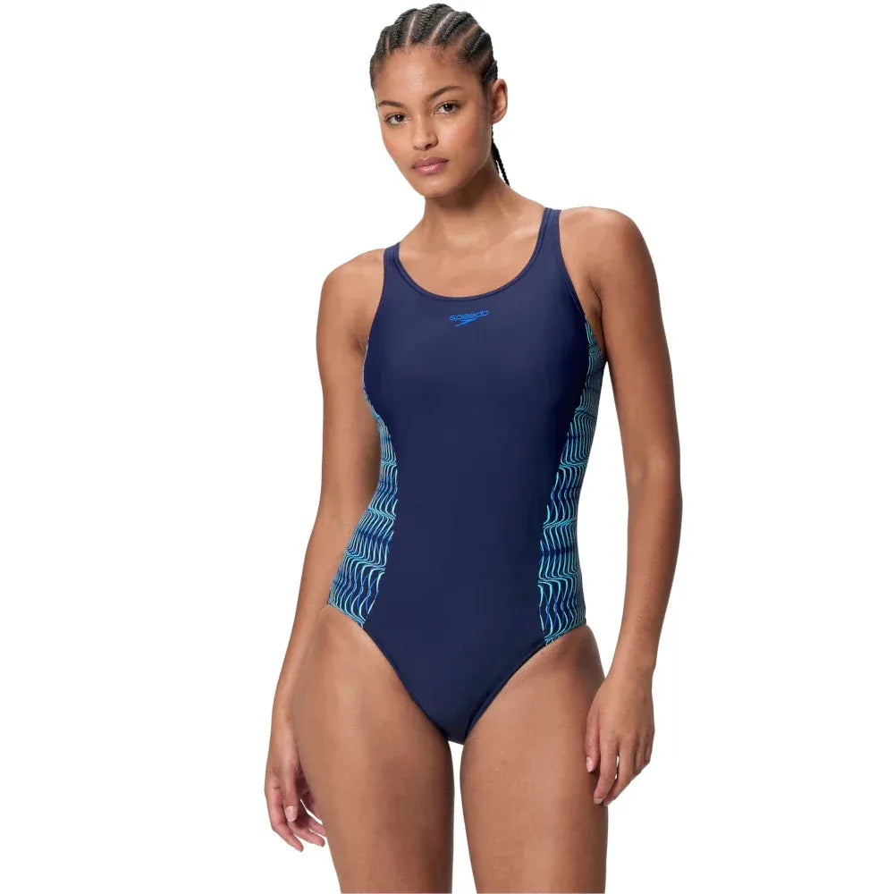 SPEEDO MEDALIST PLACEMENT SWIMSUIT - NAVY/BLUE