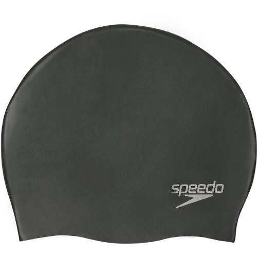 SPEEDO MOULDED SILICONE SWIM CAPS - BLACK