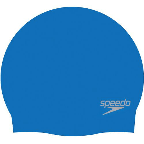 SPEEDO MOULDED SILICONE SWIM CAPS - NEON BLUE