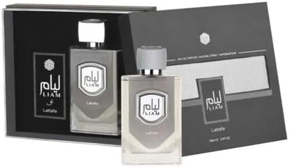 Lattafa Liam Grey Eau de Parfum Spray Unisex, 96g/100ml