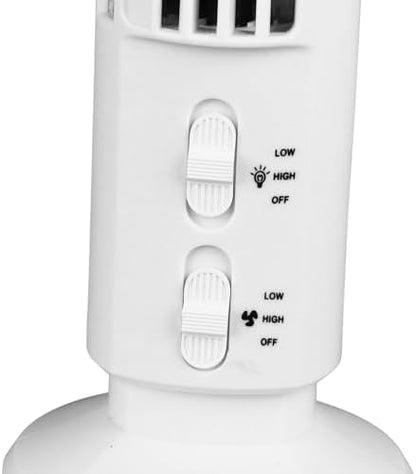 Ejoyous Bladeless Tower Fan, 13inches 90 Degree Oscillation Ultra Quiet Desktop Tower Fan with Remote Control for Home RVs Offices (White)