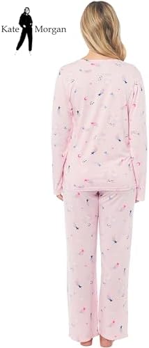 KATE MORGAN Ladies lightweight cosy pyjamas | Womens loungewear sets pjs | Nightwear Sleepwear for women