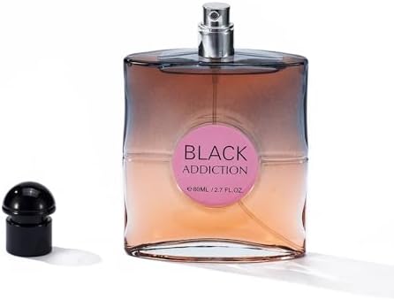 Black Addiction Eau de Parfum for Women – 80ml | Long Lasting Perfume with Jasmine &amp; Floral Notes | Elegant Fragrance Gift | Luxury Cologne for Women (Sweet)