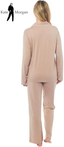 KATE MORGAN Ladies lightweight cosy pyjamas | Womens loungewear sets pjs | Nightwear Sleepwear for women