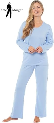 KATE MORGAN Ladies lightweight cosy pyjamas | Womens loungewear sets pjs | Nightwear Sleepwear for women