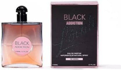 Black Addiction Eau de Parfum for Women – 80ml | Long Lasting Perfume with Jasmine &amp; Floral Notes | Elegant Fragrance Gift | Luxury Cologne for Women (Sweet)