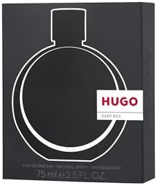 HUGO Deep Red - New Packaging - Eau de Parfum for Her – Ambery Clementine, Freesia &amp; Sandalwood – Long-Lasting Fragrance - 75ml