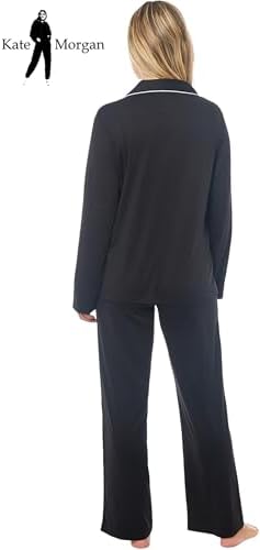 KATE MORGAN Ladies lightweight cosy pyjamas | Womens loungewear sets pjs | Nightwear Sleepwear for women