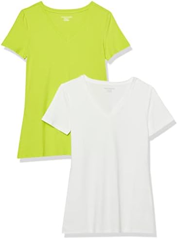 Amazon Essentials Women's Regular-Fit Short-Sleeve V-Neck T-Shirt, Multipacks