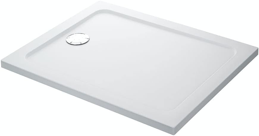 Mira Flight Safe Rectangular Anti-Slip Shower Tray with Waste, 1200 mm Length x 800 mm Width, White