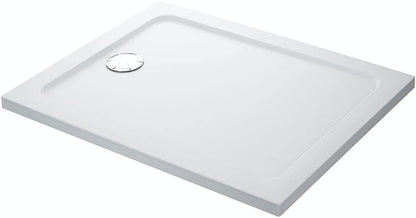 Mira Flight Safe Rectangular Anti-Slip Shower Tray with Waste, 1200 mm Length x 800 mm Width, White
