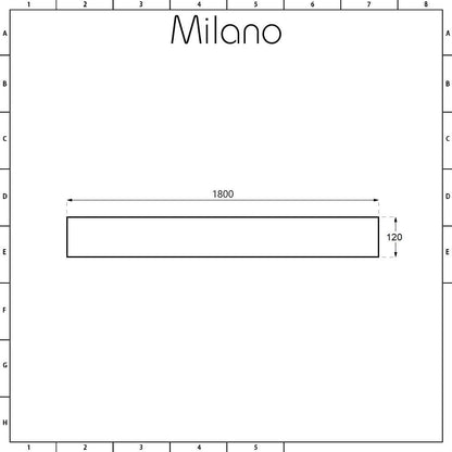 Milano Rasa Light Grey Slate Effect Rectangular Shower Tray Side Panel and Fixing Kit - 1800mm