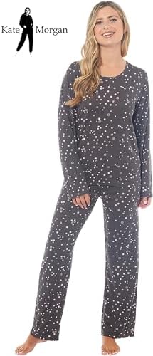 KATE MORGAN Ladies lightweight cosy pyjamas | Womens loungewear sets pjs | Nightwear Sleepwear for women