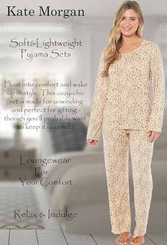 KATE MORGAN Ladies lightweight cosy pyjamas | Womens loungewear sets pjs | Nightwear Sleepwear for women