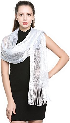World of Shawls Scarf Wrap for Evening Dresses - Sheer Bridal Women's Scarves for Prom, Wedding, Party