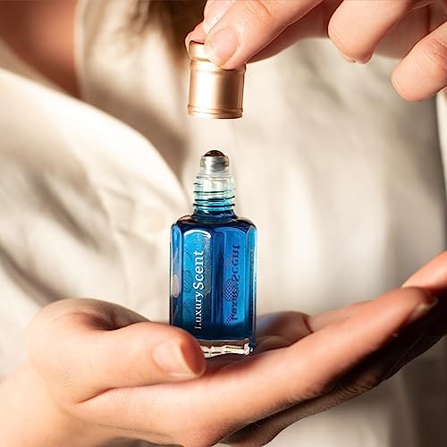 Perfume Oil Ocean Cedar 6ml Roll-On by Luxury Scent – Long Lasting Alcohol-Free Unisex Attar with Clean Fresh Musky Floral Arabian Inspired Notes, Travel Size Body Oil Fragrance for Men &amp; Women