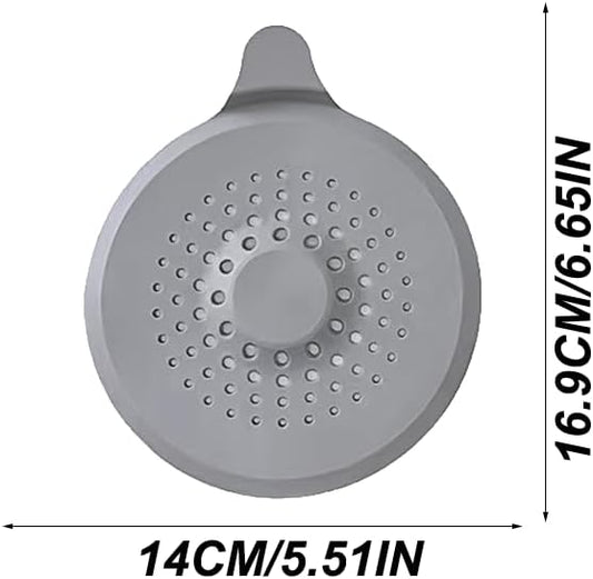 Silicone Drain Strainers, 2 Pcs Silicone Drain Protector, Shower Drain Cover Hair Catcher, Sink Strainer Protector Filter Stopper, with Sucker, for Kitchen, Bathtub and Bathroom