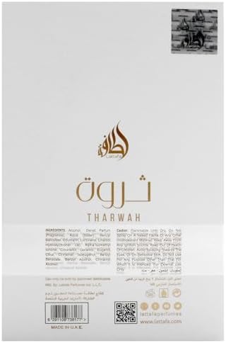 Lattafa Pride Tharwah Gold 100ml Eau De Parfum – Elegant Unisex Floral Amber Perfume with Vanilla &amp; Amber