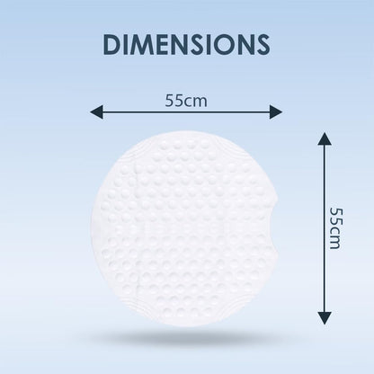 AQUALONA® Premium Shower Mat, Anti-Mould Non-Slip – Extra Soft TPE, Machine Washable – BPA, Latex, Phthalate Free (Bubbles White)