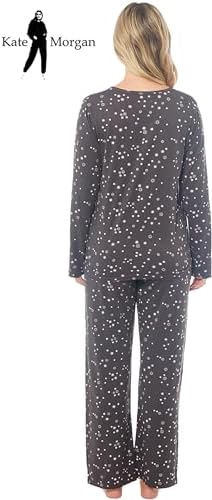 KATE MORGAN Ladies lightweight cosy pyjamas | Womens loungewear sets pjs | Nightwear Sleepwear for women