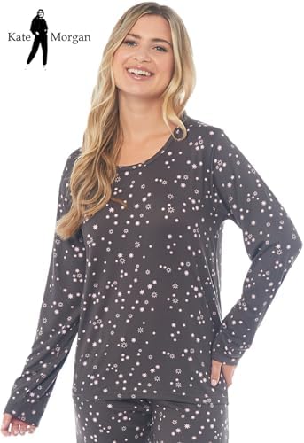 KATE MORGAN Ladies lightweight cosy pyjamas | Womens loungewear sets pjs | Nightwear Sleepwear for women