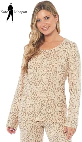 KATE MORGAN Ladies lightweight cosy pyjamas | Womens loungewear sets pjs | Nightwear Sleepwear for women