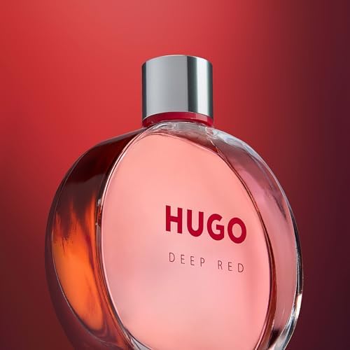 HUGO Deep Red - New Packaging - Eau de Parfum for Her – Ambery Clementine, Freesia &amp; Sandalwood – Long-Lasting Fragrance - 75ml